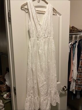 Lungo L’arno White Eyelet Summer Dress - Classic Women's Dress